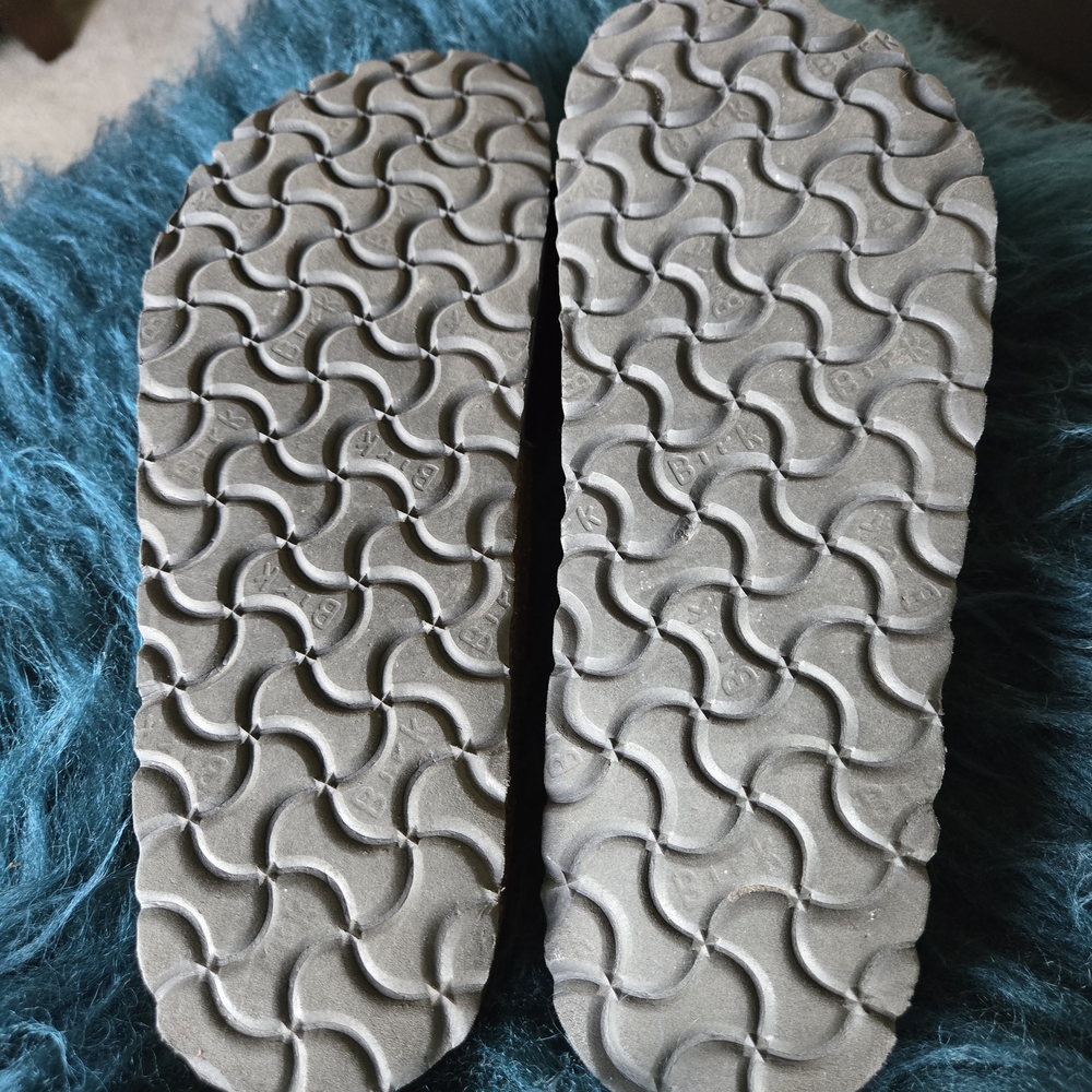 Birkenstock Black Shiney Sandals EU Size 37 US Size 6.5 Women's - Picture 4 of 4
